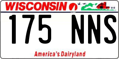 WI license plate 175NNS