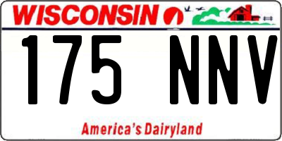 WI license plate 175NNV