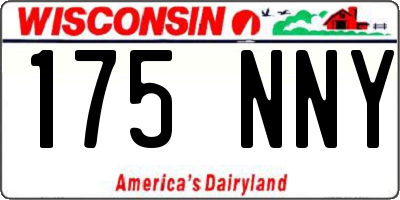 WI license plate 175NNY