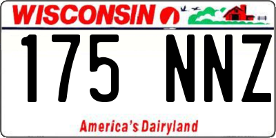 WI license plate 175NNZ