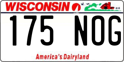 WI license plate 175NOG