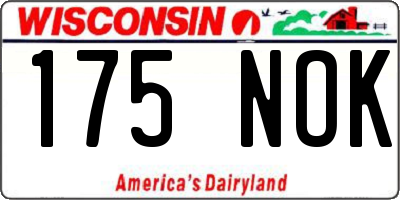 WI license plate 175NOK