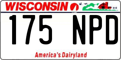 WI license plate 175NPD
