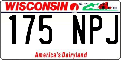 WI license plate 175NPJ
