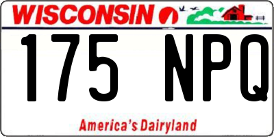 WI license plate 175NPQ