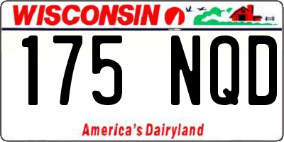 WI license plate 175NQD