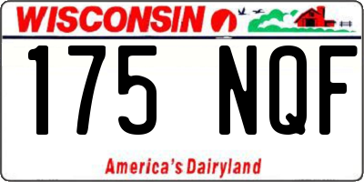 WI license plate 175NQF