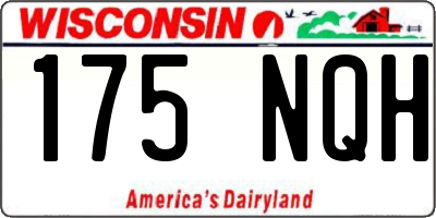 WI license plate 175NQH