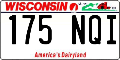 WI license plate 175NQI