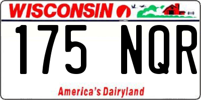 WI license plate 175NQR