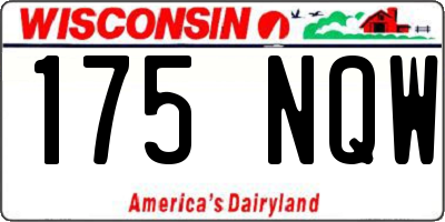 WI license plate 175NQW