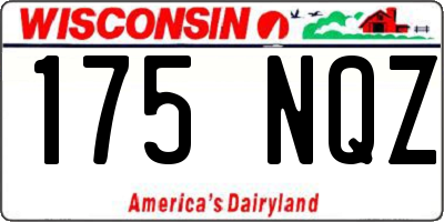 WI license plate 175NQZ