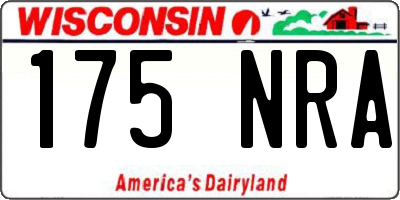 WI license plate 175NRA