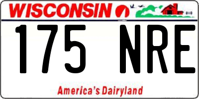 WI license plate 175NRE
