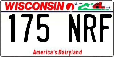 WI license plate 175NRF