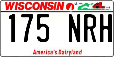 WI license plate 175NRH