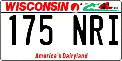 WI license plate 175NRI