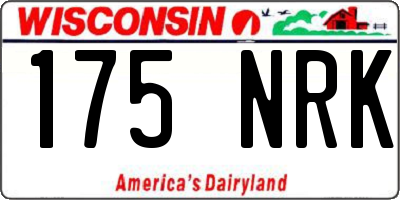 WI license plate 175NRK