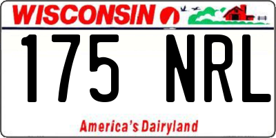 WI license plate 175NRL