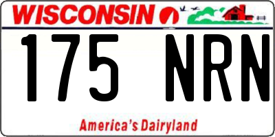 WI license plate 175NRN