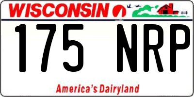 WI license plate 175NRP