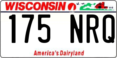 WI license plate 175NRQ