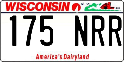 WI license plate 175NRR