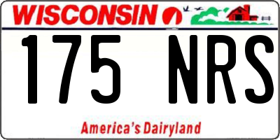 WI license plate 175NRS
