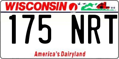 WI license plate 175NRT