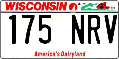 WI license plate 175NRV