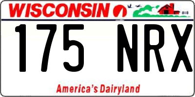 WI license plate 175NRX