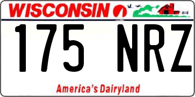 WI license plate 175NRZ