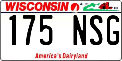 WI license plate 175NSG