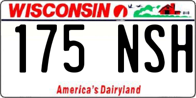 WI license plate 175NSH