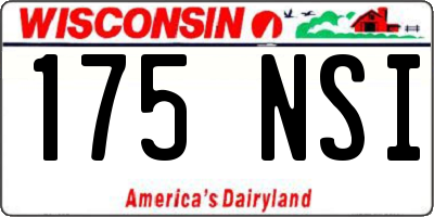 WI license plate 175NSI