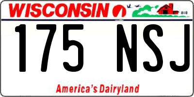 WI license plate 175NSJ