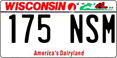 WI license plate 175NSM