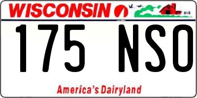 WI license plate 175NSO
