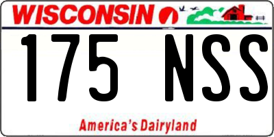 WI license plate 175NSS