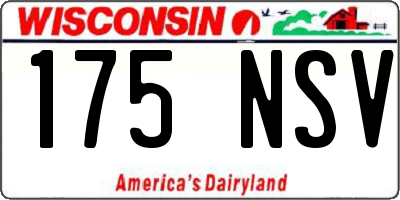 WI license plate 175NSV