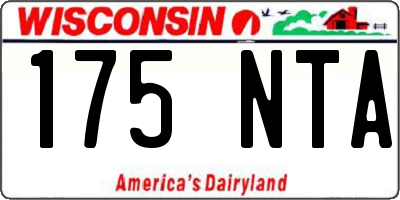 WI license plate 175NTA