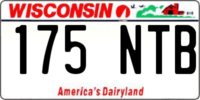 WI license plate 175NTB