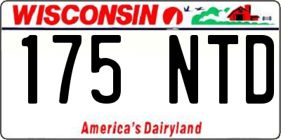 WI license plate 175NTD