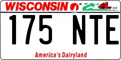 WI license plate 175NTE