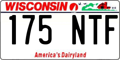 WI license plate 175NTF