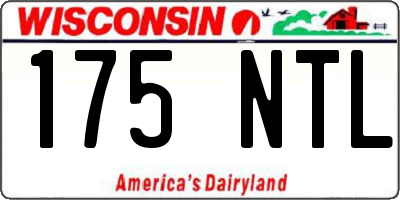 WI license plate 175NTL