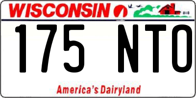 WI license plate 175NTO