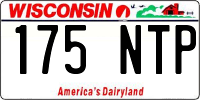 WI license plate 175NTP