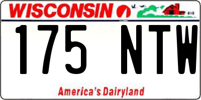 WI license plate 175NTW