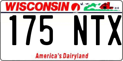WI license plate 175NTX